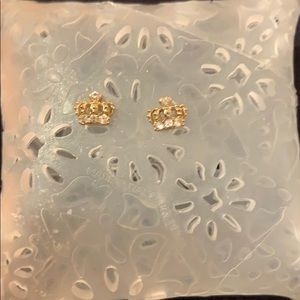 Tiny Juicy Couture Crown Earrings